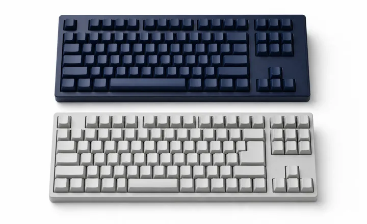 US配列とJIS配列の違いを示すキーボード